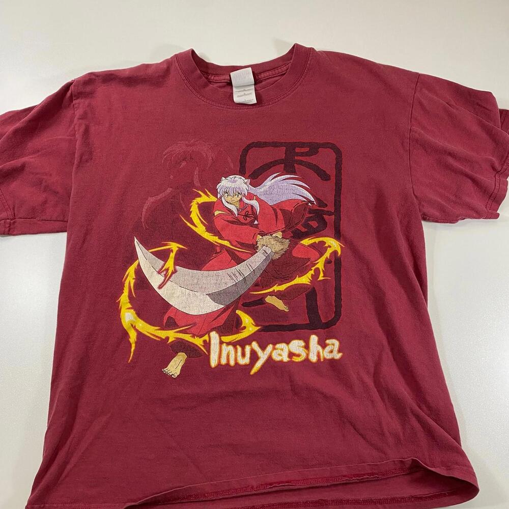 Vintage Inuyasha T-Shirt Red Anime Manga 2003